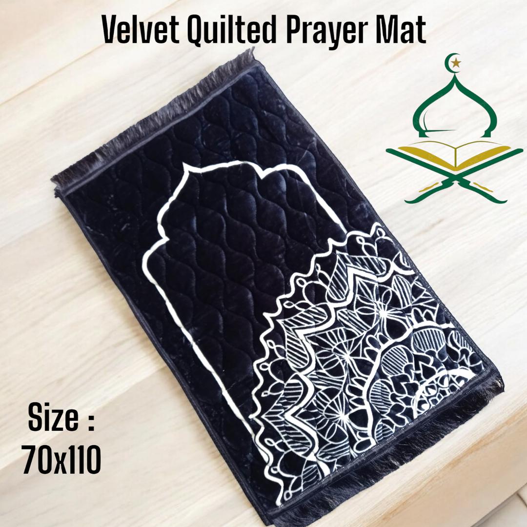 Velvet Padded Prayer Mat | Printed Multicolor Design