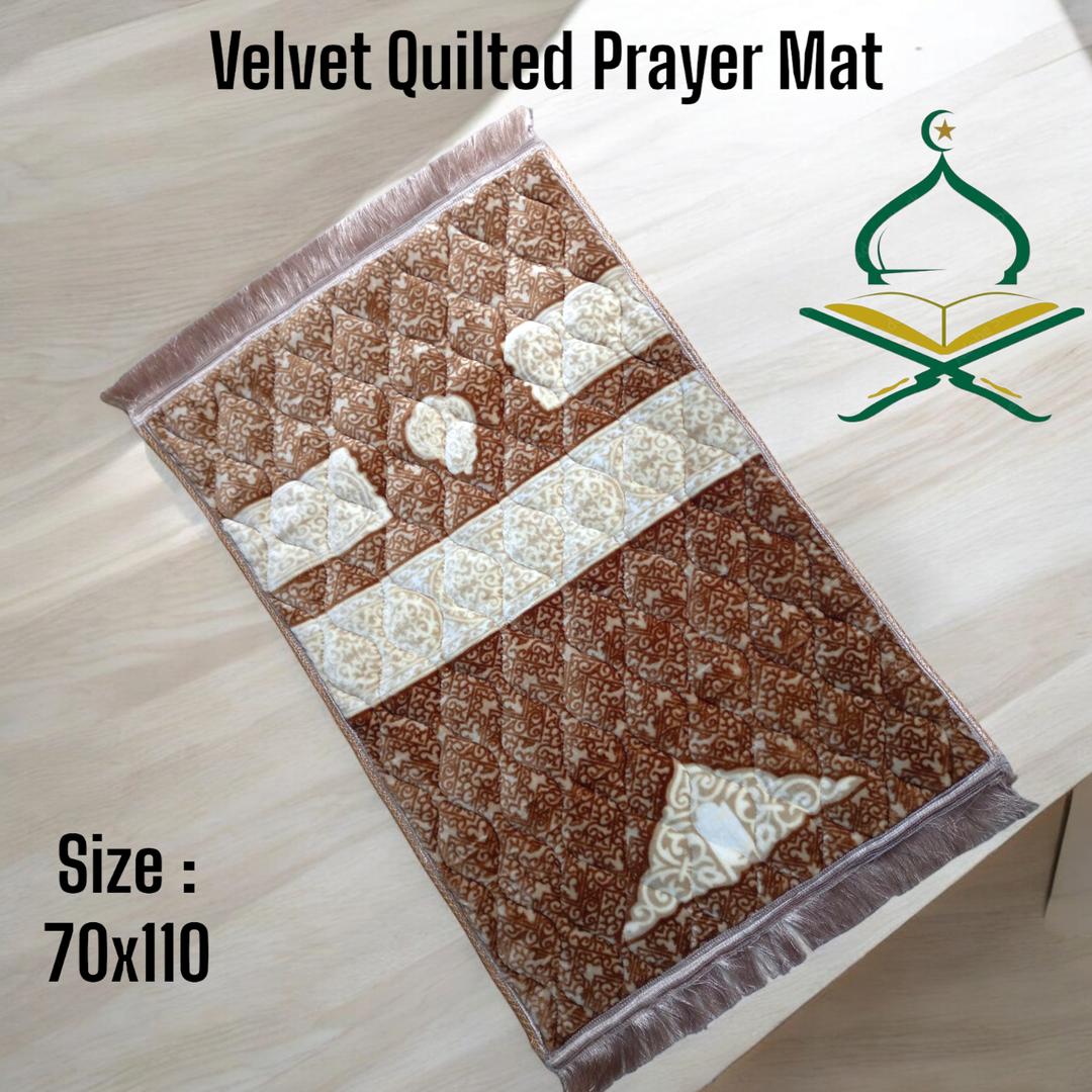 Velvet Padded Prayer Mat | Printed Multicolor Design